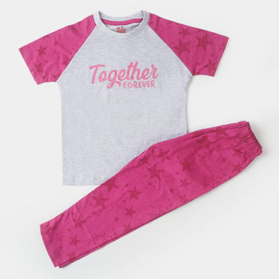 Girls Night Suit Together Forever Daughter - Pink