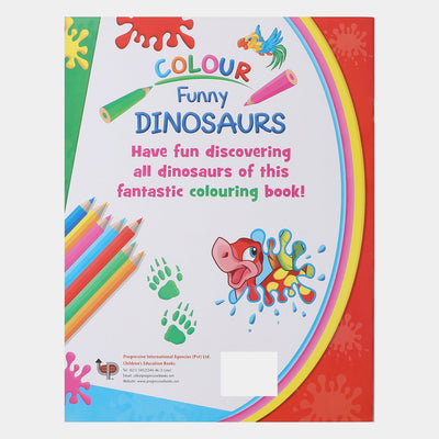 Kids Colouring Funny Dinosaur Book
