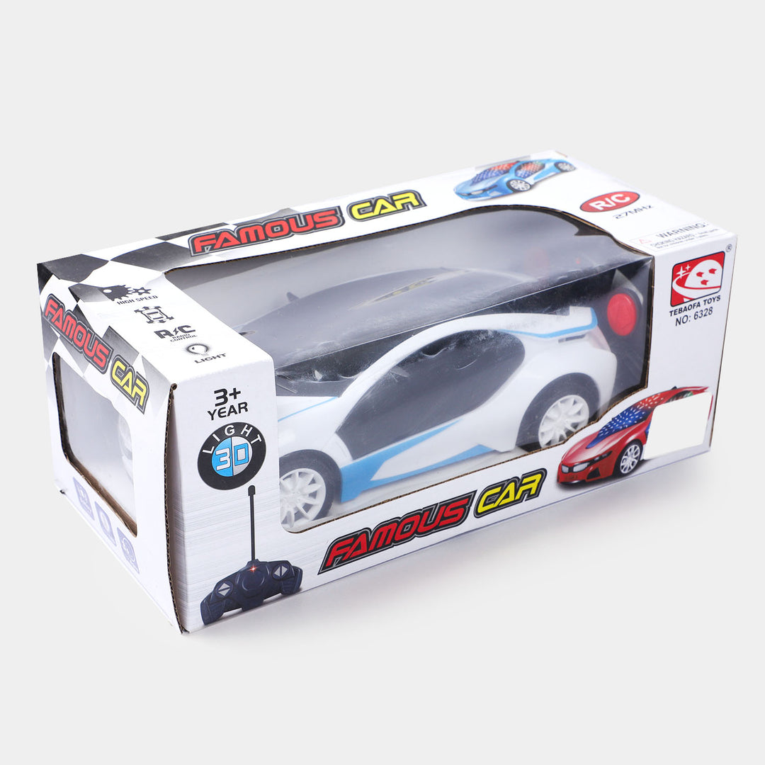 3D Famous Remote Control Car-White