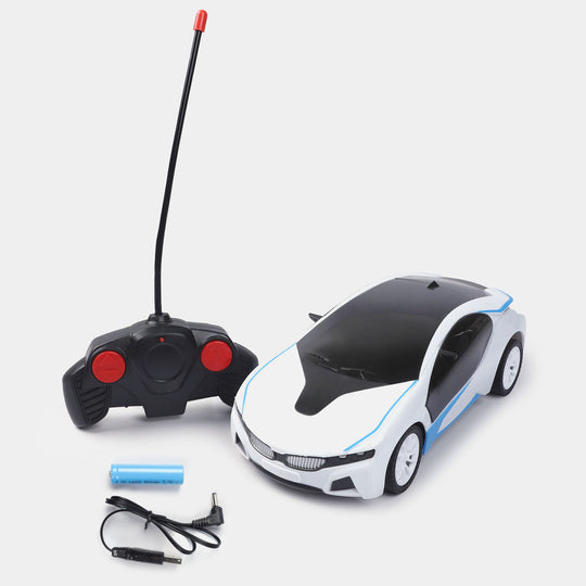 3D Famous Remote Control Car-White