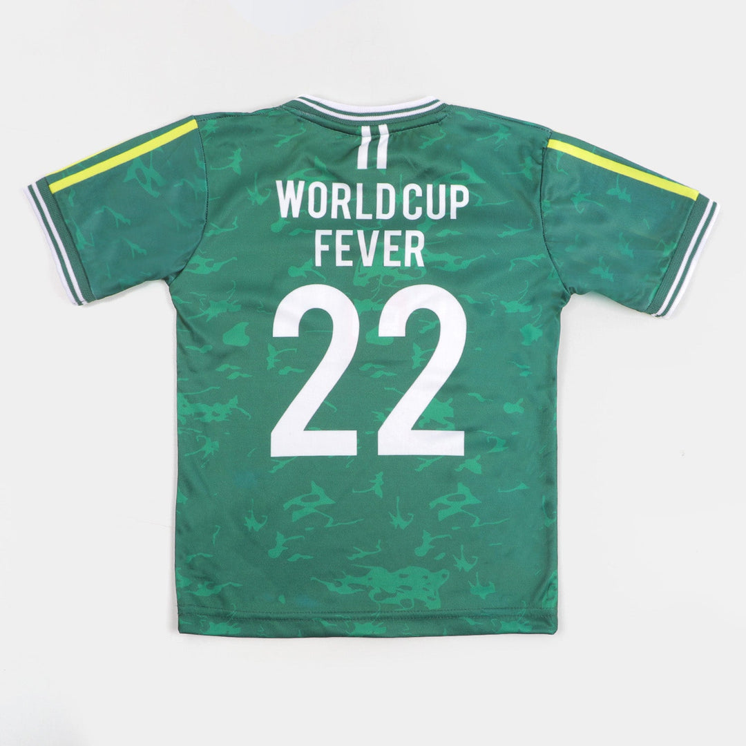 Unisex  T-Shirt H/S World Cup Fever - Green