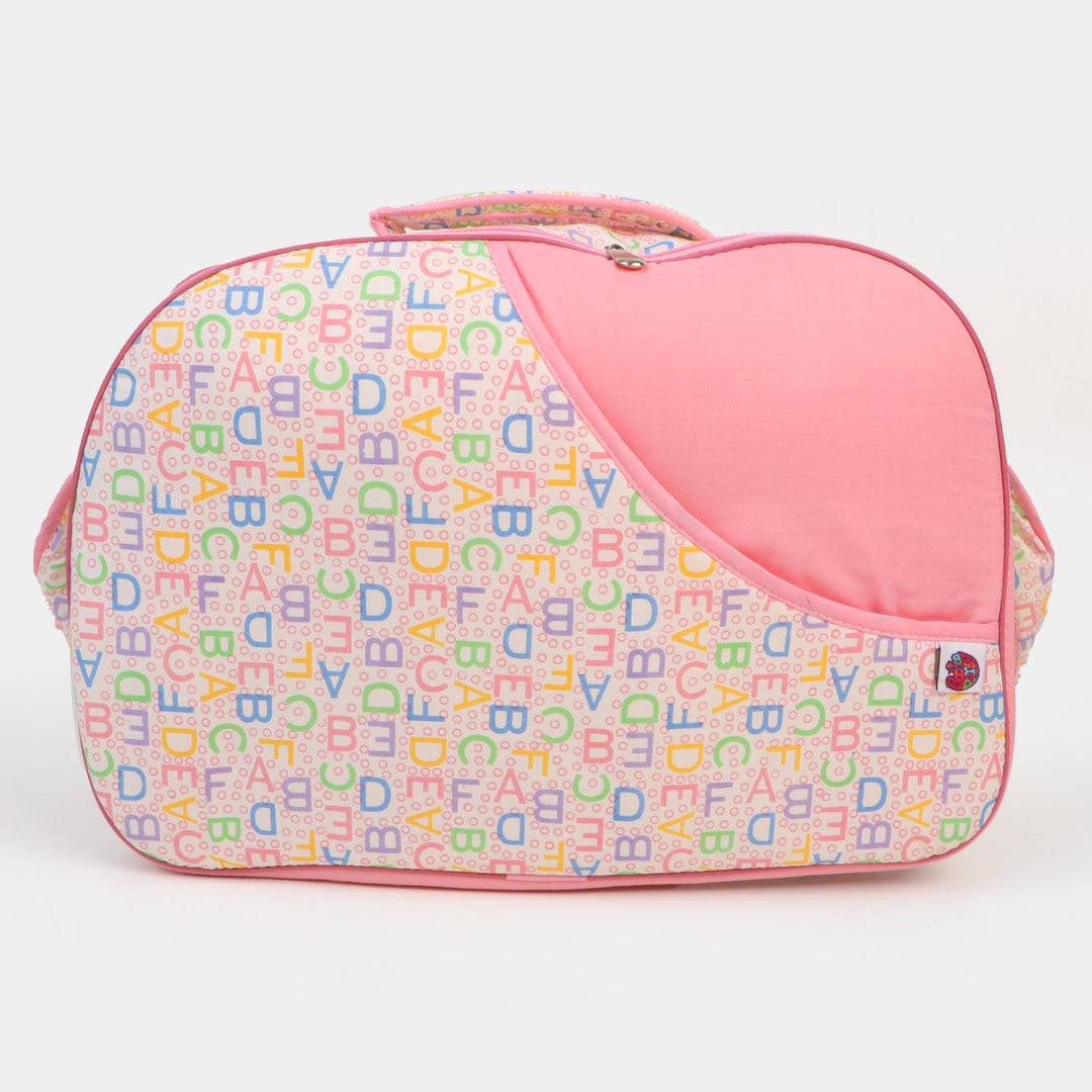 Baby Care Traveling Mother Printed Bag | Pink