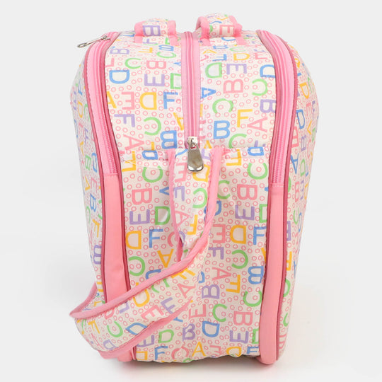 Baby Care Traveling Mother Printed Bag | Pink