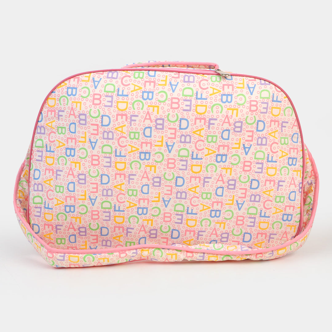 Baby Care Traveling Mother Printed Bag | Pink