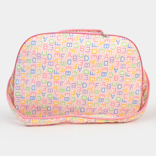 Baby Care Traveling Mother Printed Bag | Pink