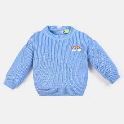 Infant Girls Knitted Sweater Rainbow - L.Blue