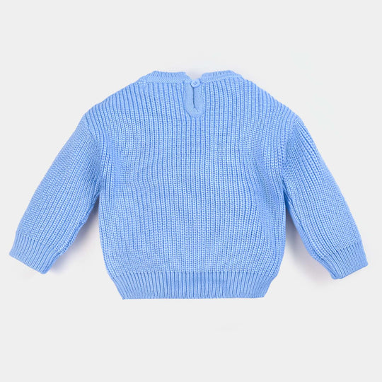 Infant Girls Knitted Sweater Rainbow - L.Blue