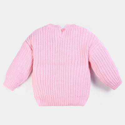 Infant Girls Knitted Sweater Rainbow - Pink