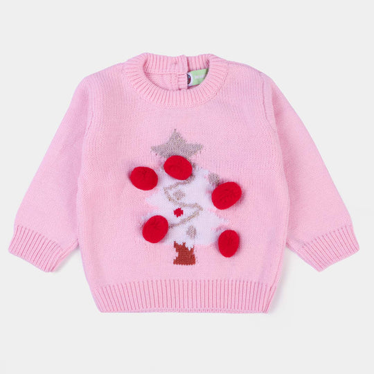 Infant Girls Knitted Sweater -Pink