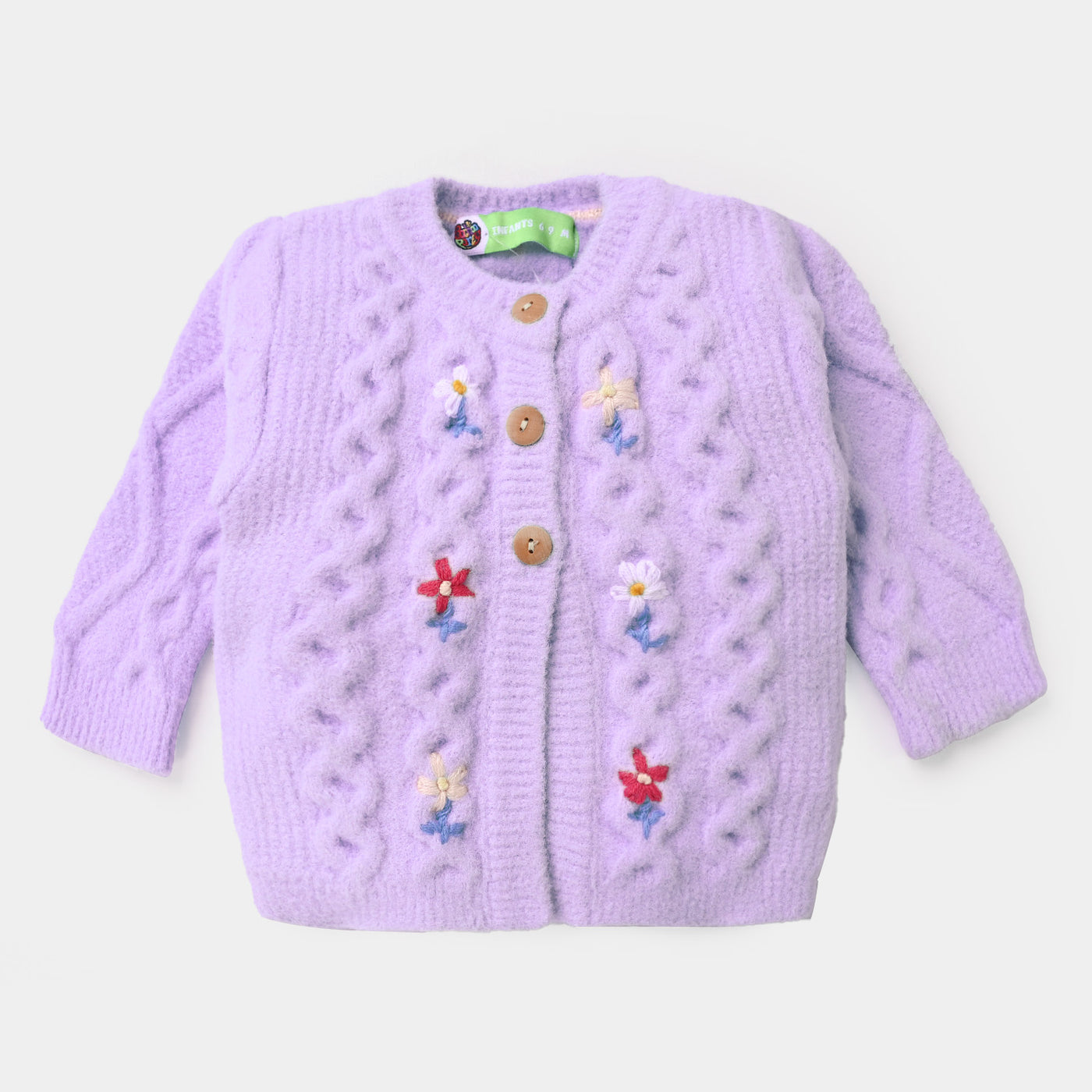 Infant Girls Knitted Sweater-L.Turquoise