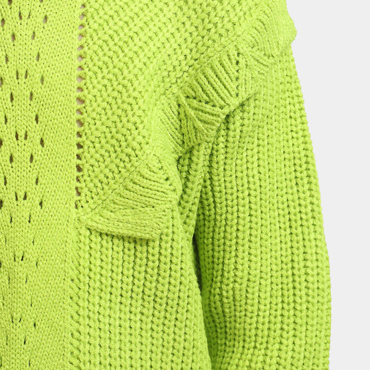 Girls Knitted Sweater GS-005 - Green