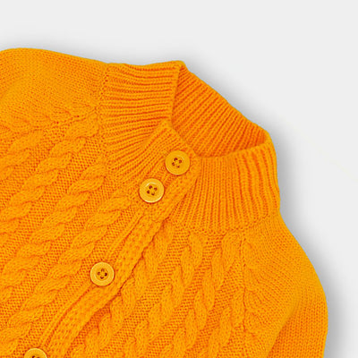 Infant Boys Knitted Romper -Yellow