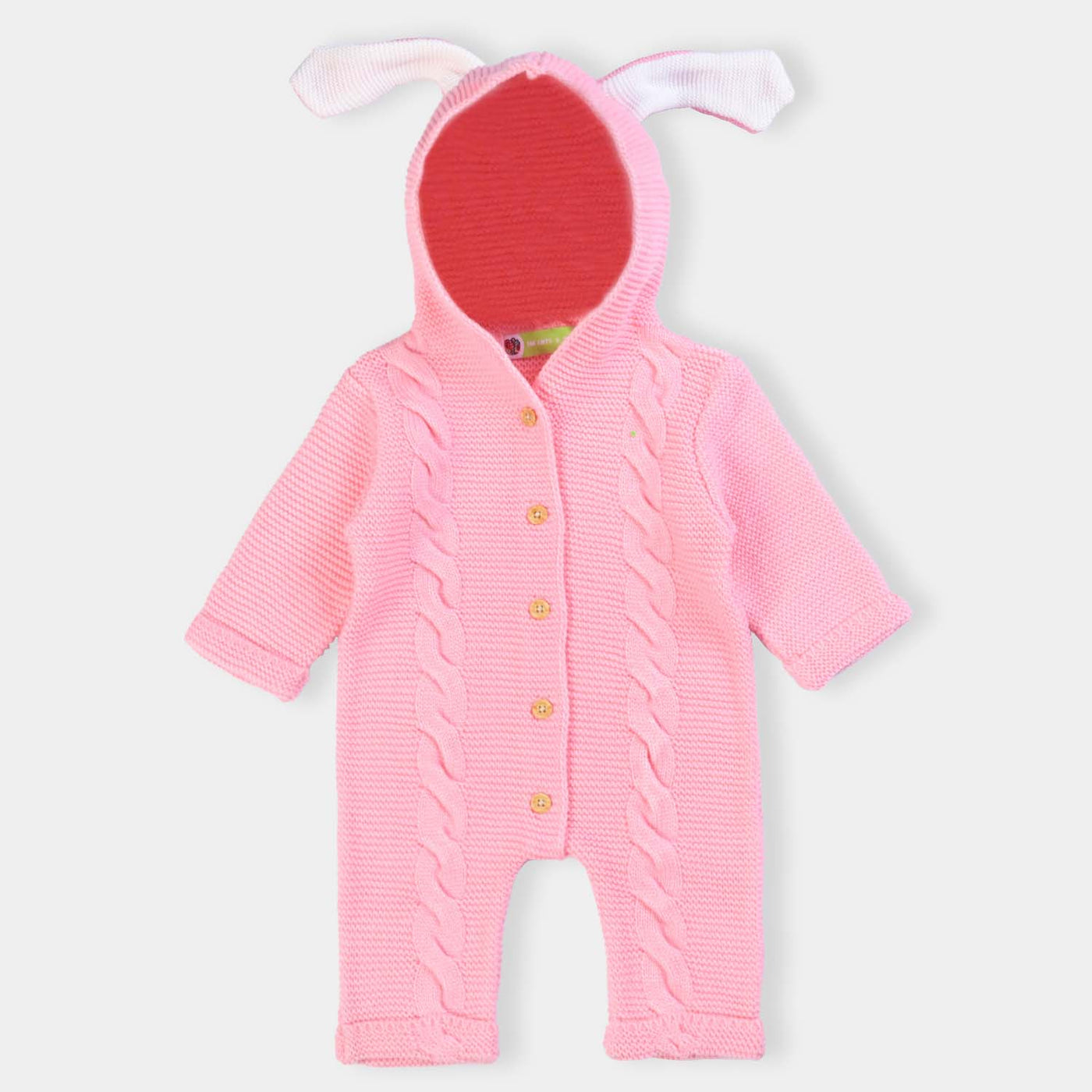 Infant Girls Knitted Romper-Pink