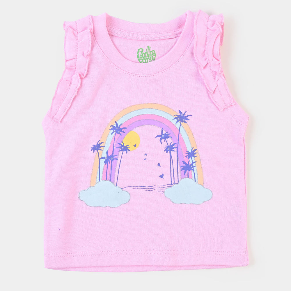 Girls Set 2 Pcs Top and Skirt Rainbow Beach-Pastel