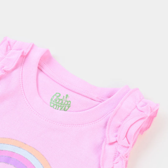 Girls Set 2 Pcs Top and Skirt Rainbow Beach-Pastel