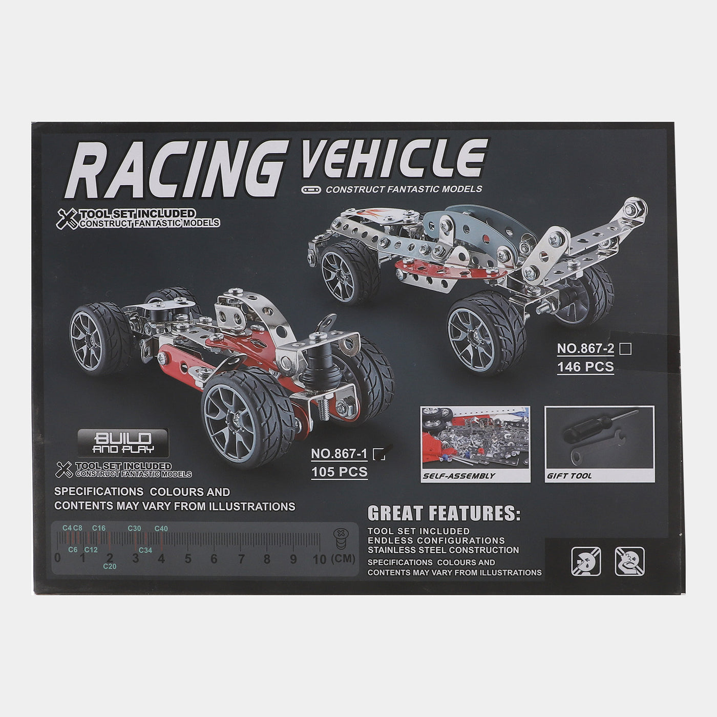 Building Blocks Racing Vehicle For Kids