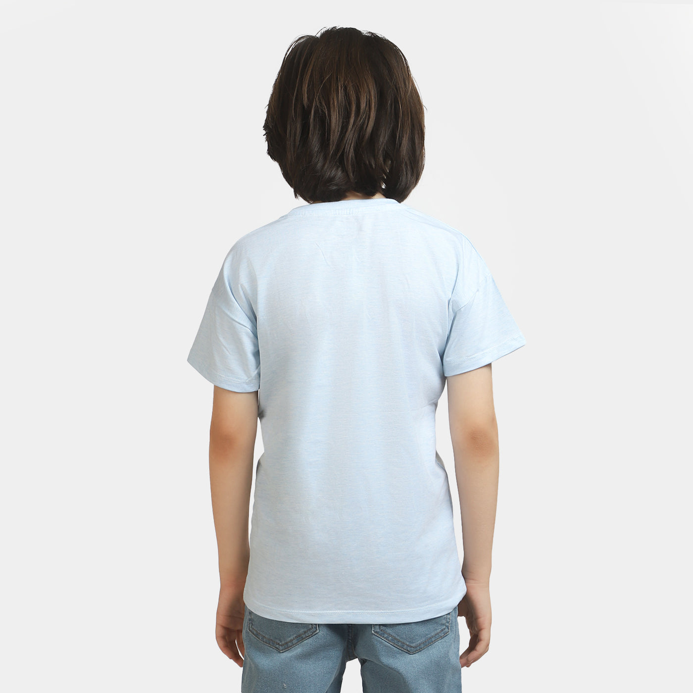 Boys Cotton T-Shirt Character - L-Blue
