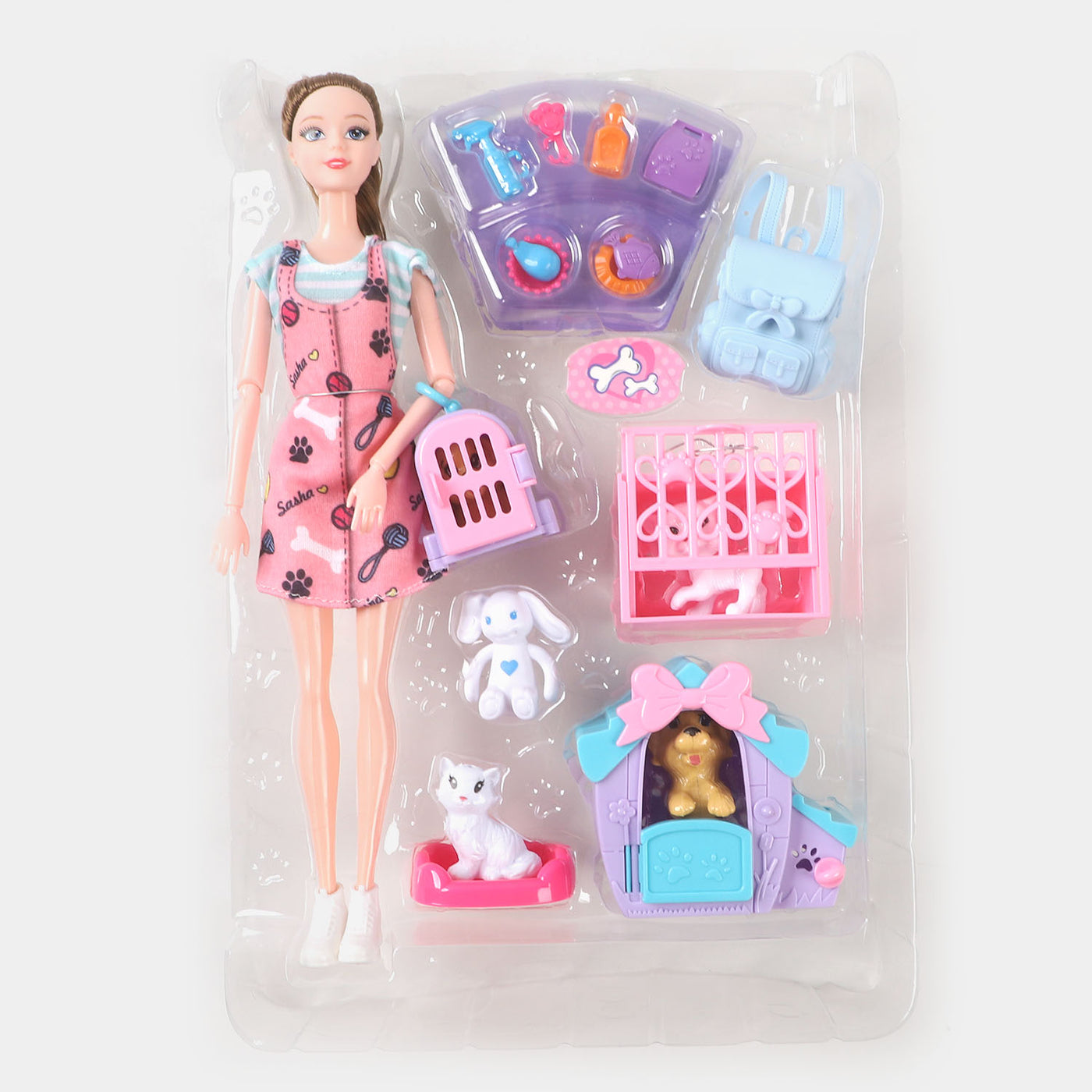 Doll Set With Pets 51819