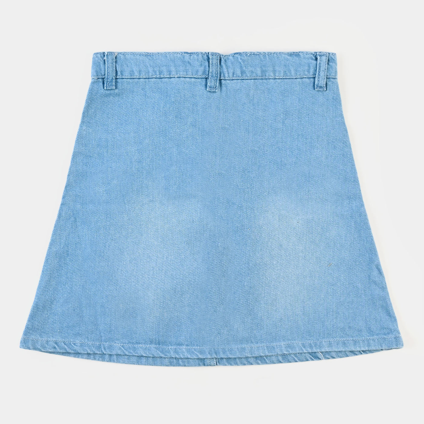 Girls Denim Skirt Floral |Ice Blue
