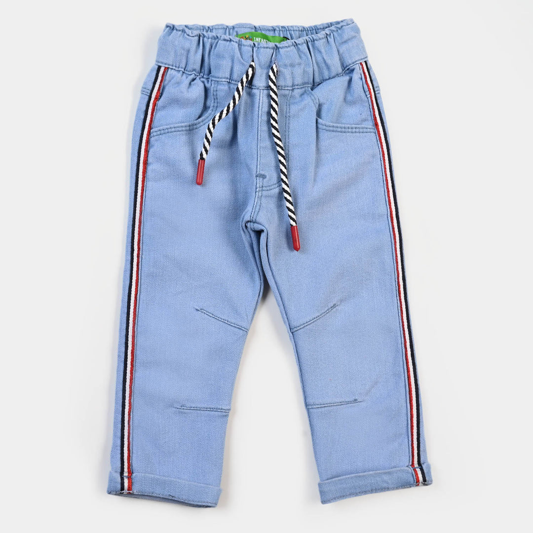 Infant Boys Pant Denim Tape R&W - Ice Blue