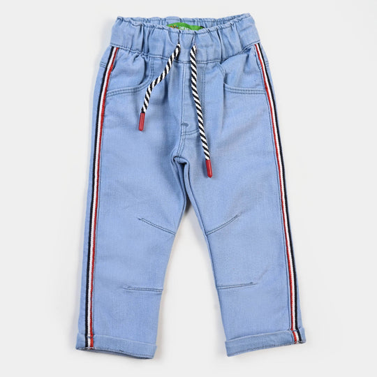 Infant Boys Pant Denim Tape R&W - Ice Blue