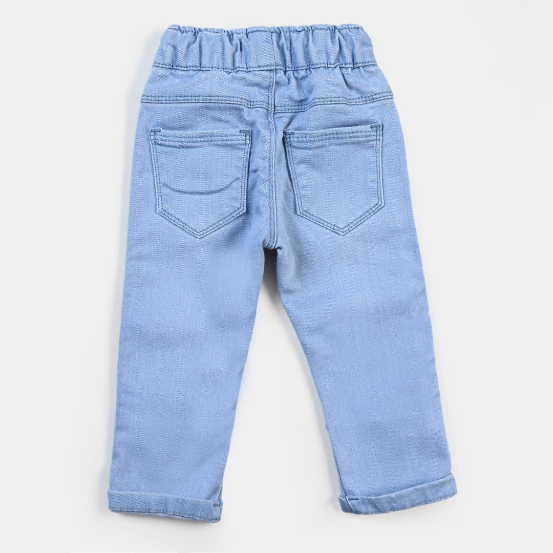 Infant Boys Pant Denim Tape R&W - Ice Blue