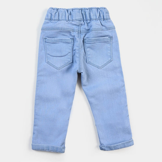 Infant Boys Pant Denim Tape R&W - Ice Blue
