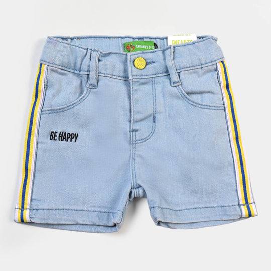 Infant Boys Denim Short Smile - Ice Blue