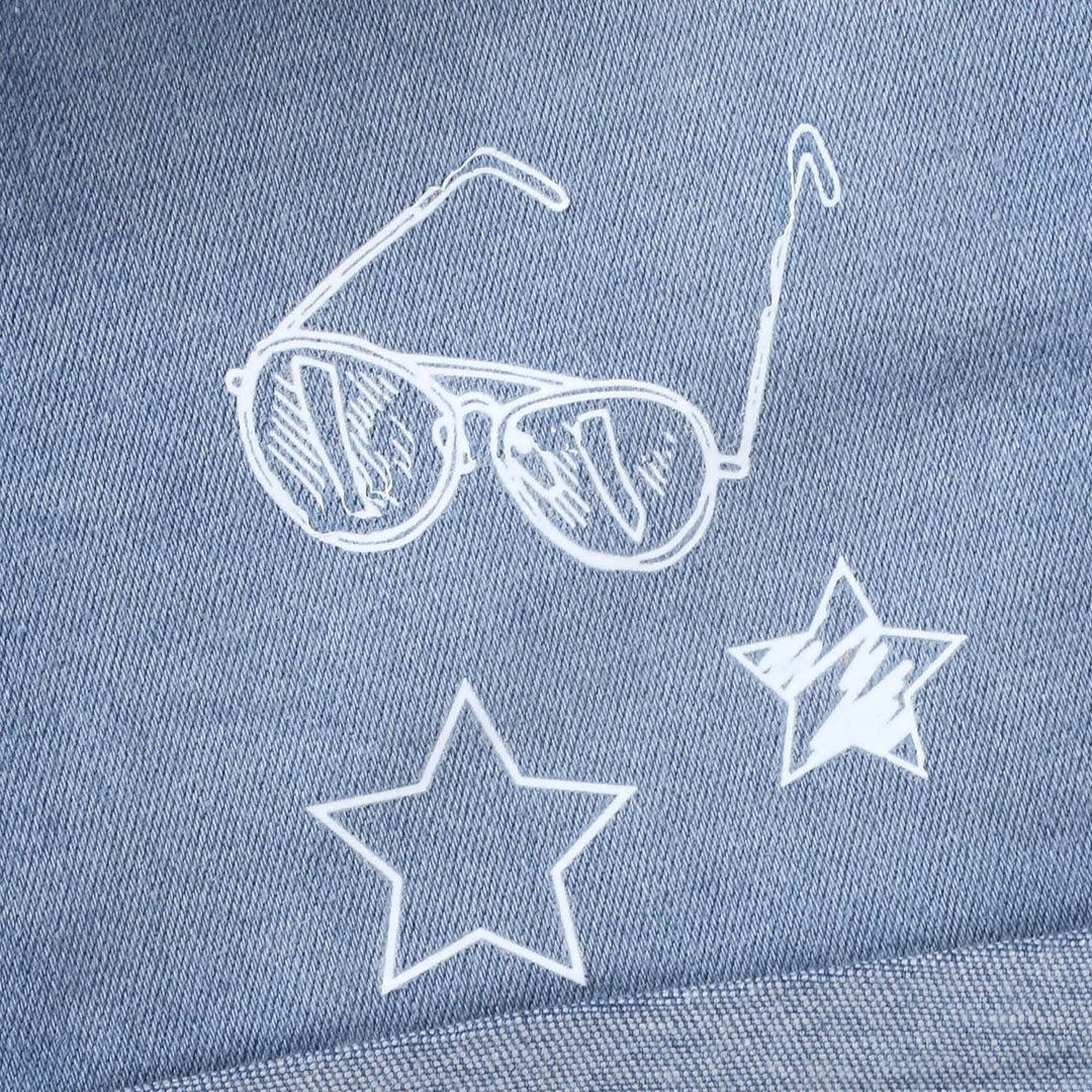Infant Boys Denim Short Cool kid - Ice Blue