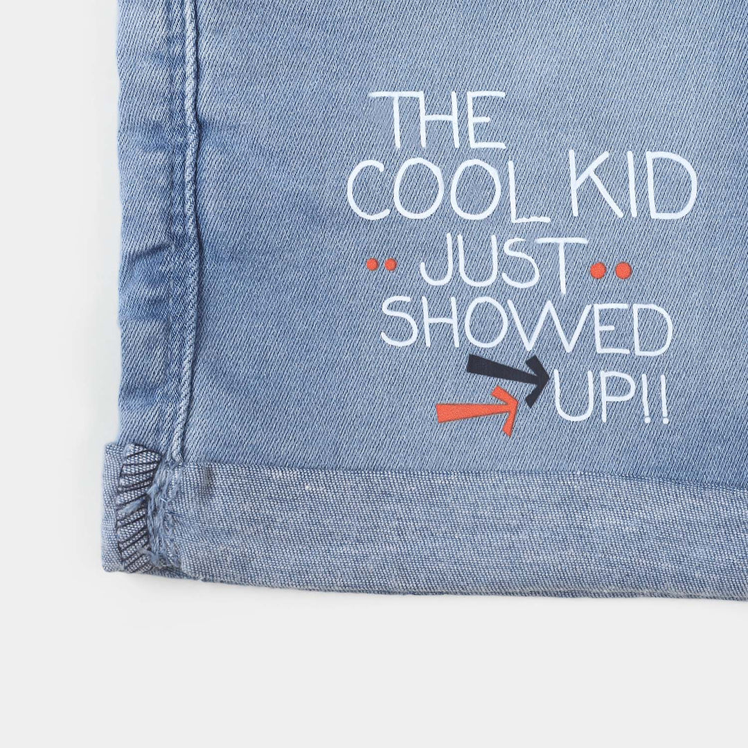 Infant Boys Denim Short Cool kid - Ice Blue