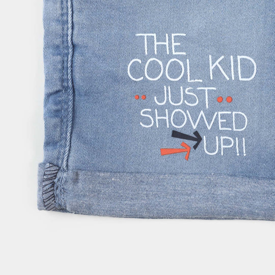 Infant Boys Denim Short Cool kid - Ice Blue