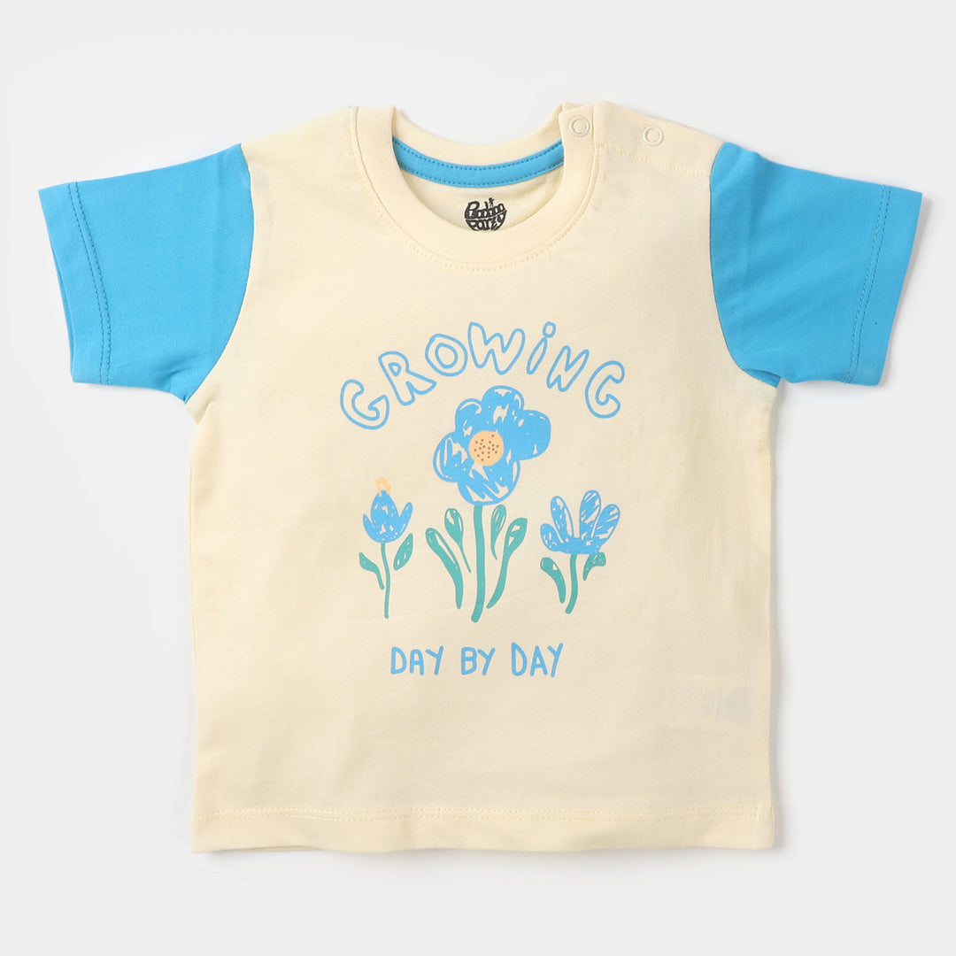 Infant Girls T-Shirt Growing  - Cream