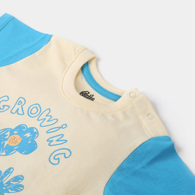 Infant Girls T-Shirt Growing  - Cream