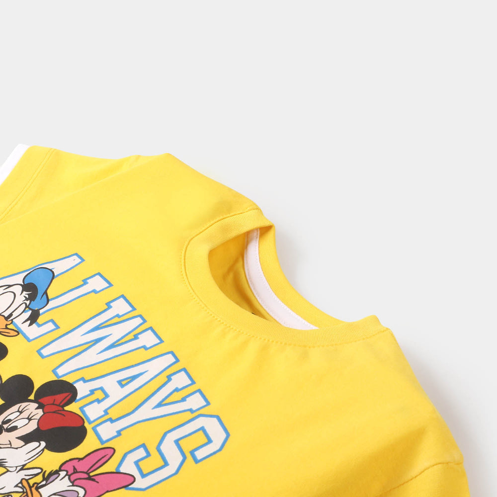 Girls T-Shirt Always Friend- Yellow