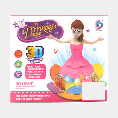 Electric Rotating Princess Dance With Light Music For Kids