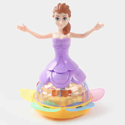 Electric Rotating Princess Dance With Light Music For Kids