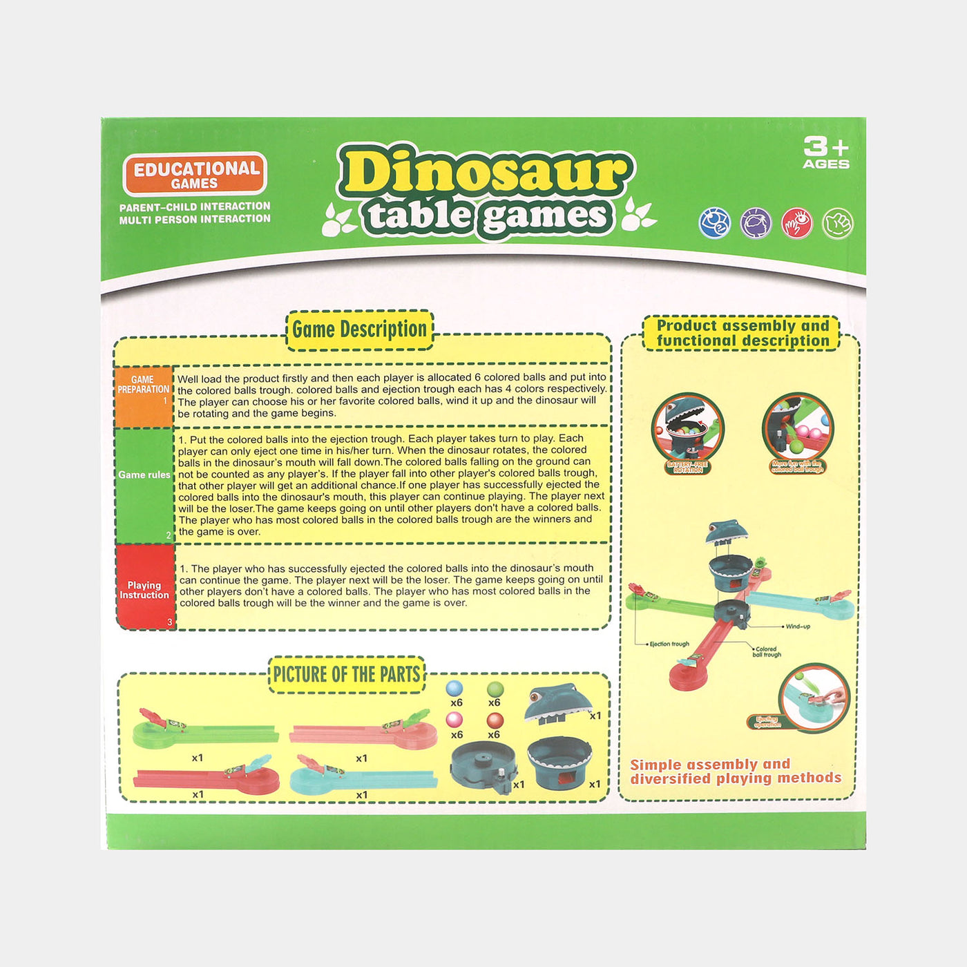 Dinosaur Table Game For Kids