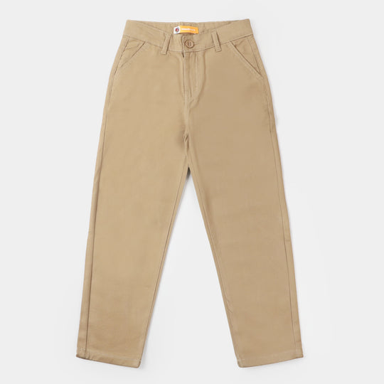 Boys Cotton Pant Basic - Sand