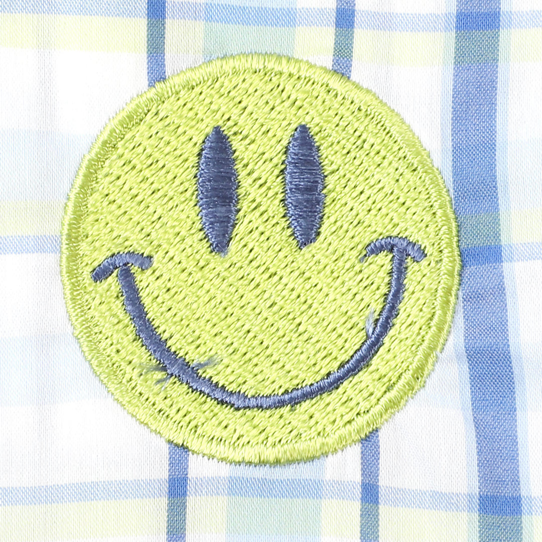 Infant Boys Casual Shirt Smiley Striper - Light Blue