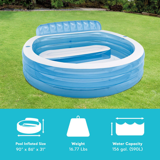 Intex Swim Center Family Inflatable Pool – Comfort & Fun