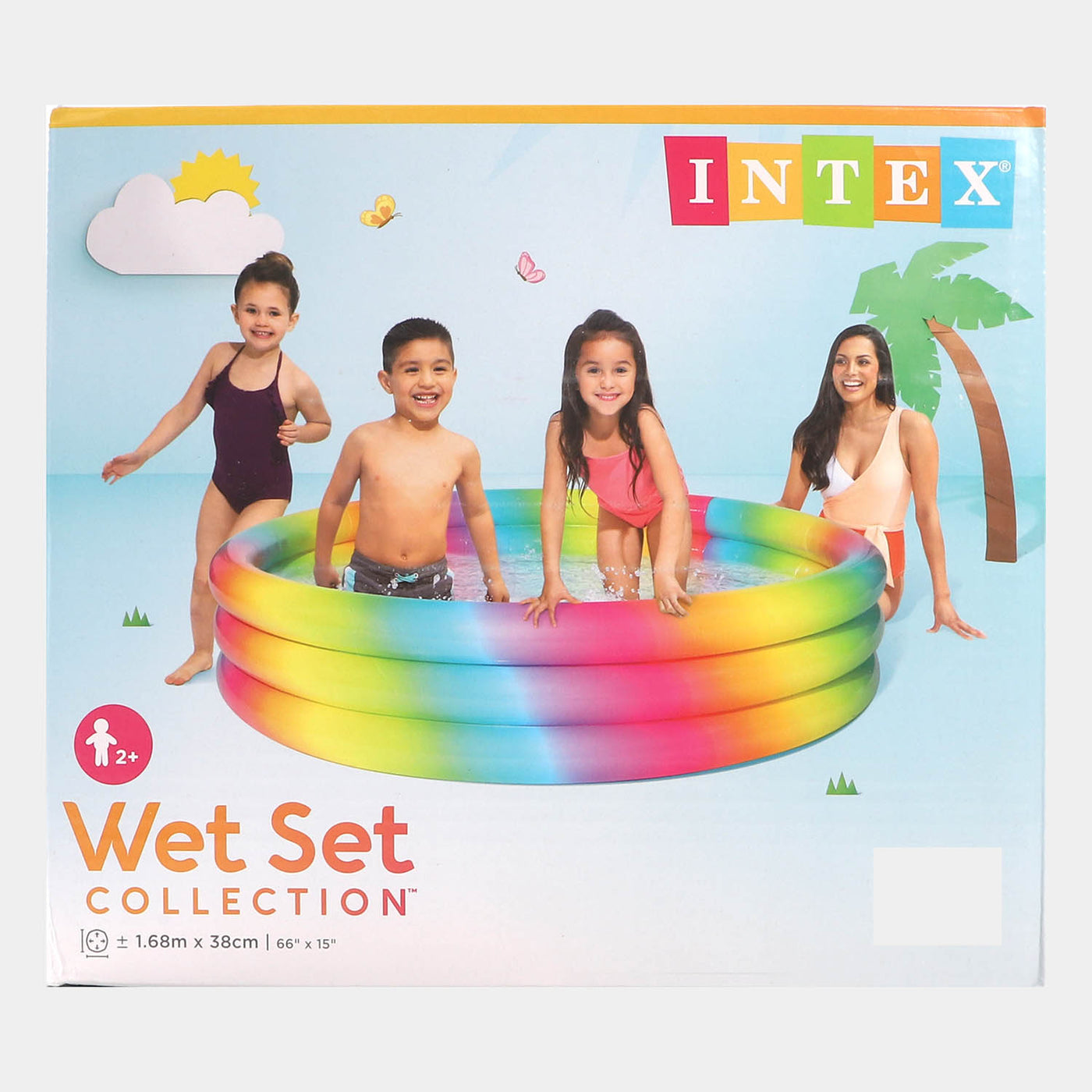 Intex Rainbow Colored Play Pool For Kids