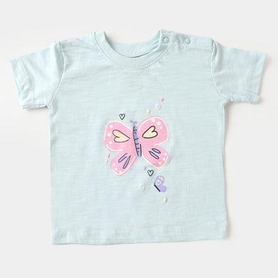 Infant Girls T-Shirt Butterfly - Salt/W/S