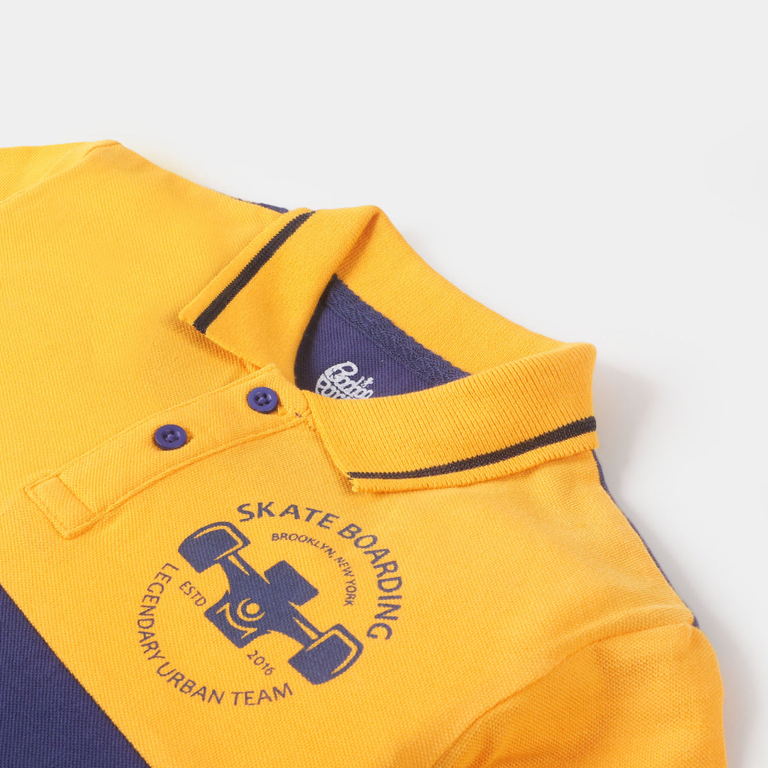 Boys Cotton Polo Skate - Citrus