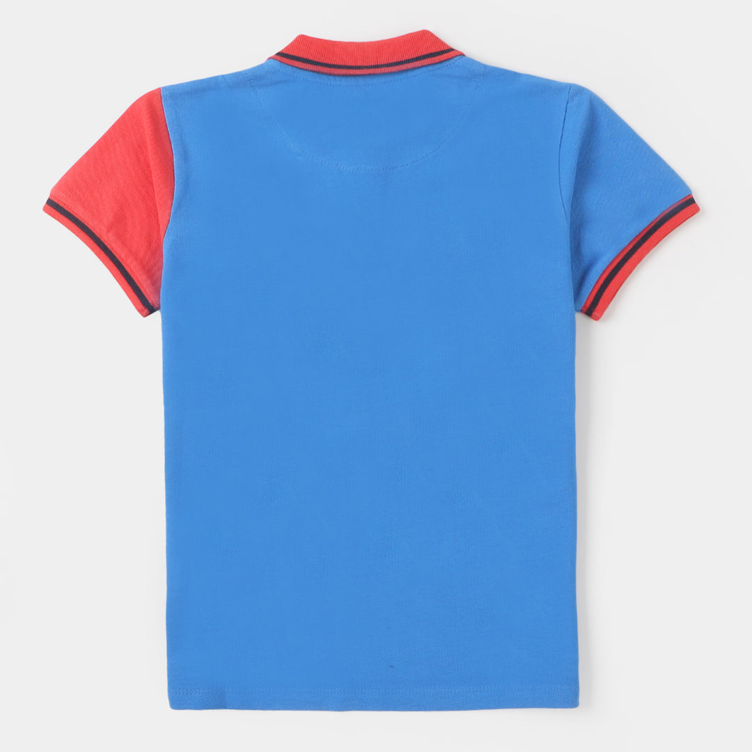 Boys Polo T-Shirt Character - Red and Blue