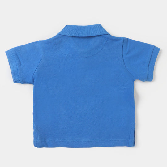Infant Boys Polo T-Shirt Basic  - Indigo/blue