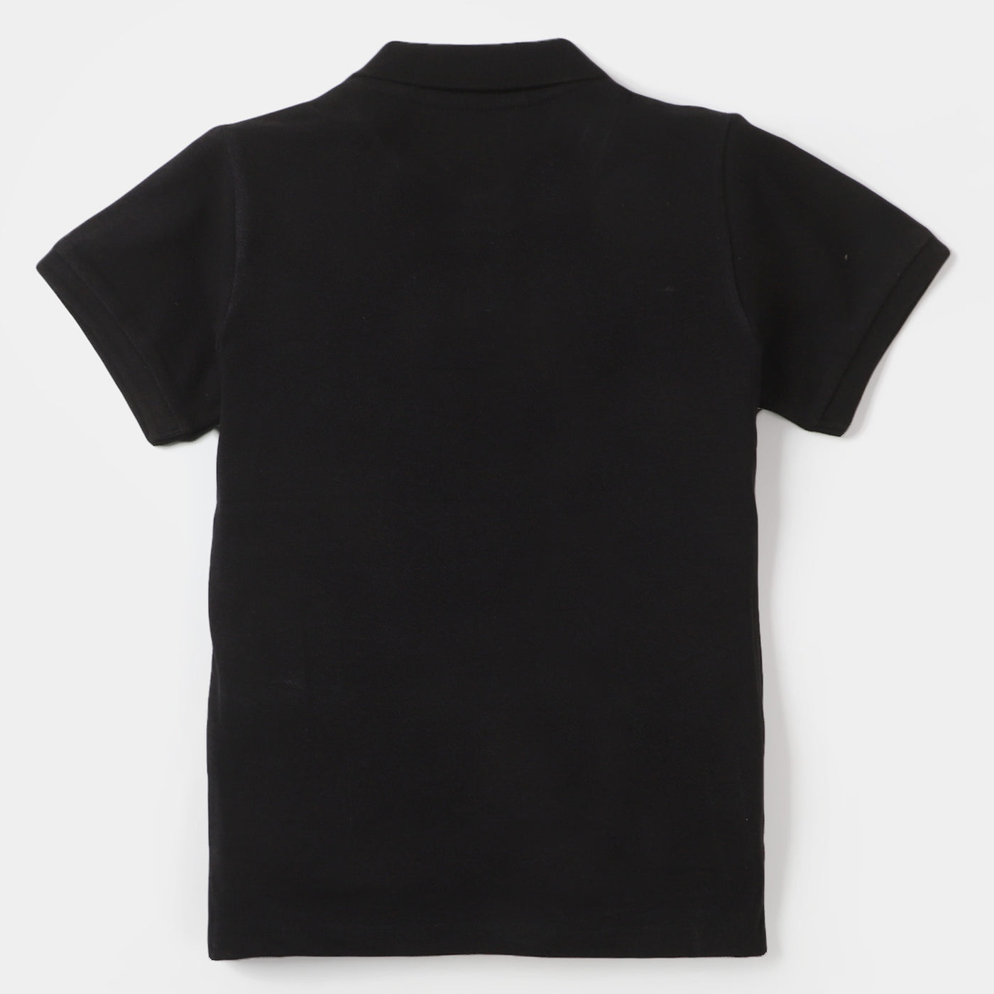 Boys Cotton Polo T-Shirt Basic - Jet Black
