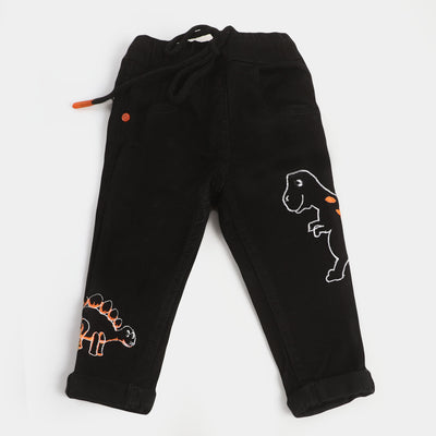 Infant Boys Pant Denim Dinosaur - BLACK