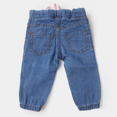 Infant Girls Pant Denim Cat - LIGHT BLUE