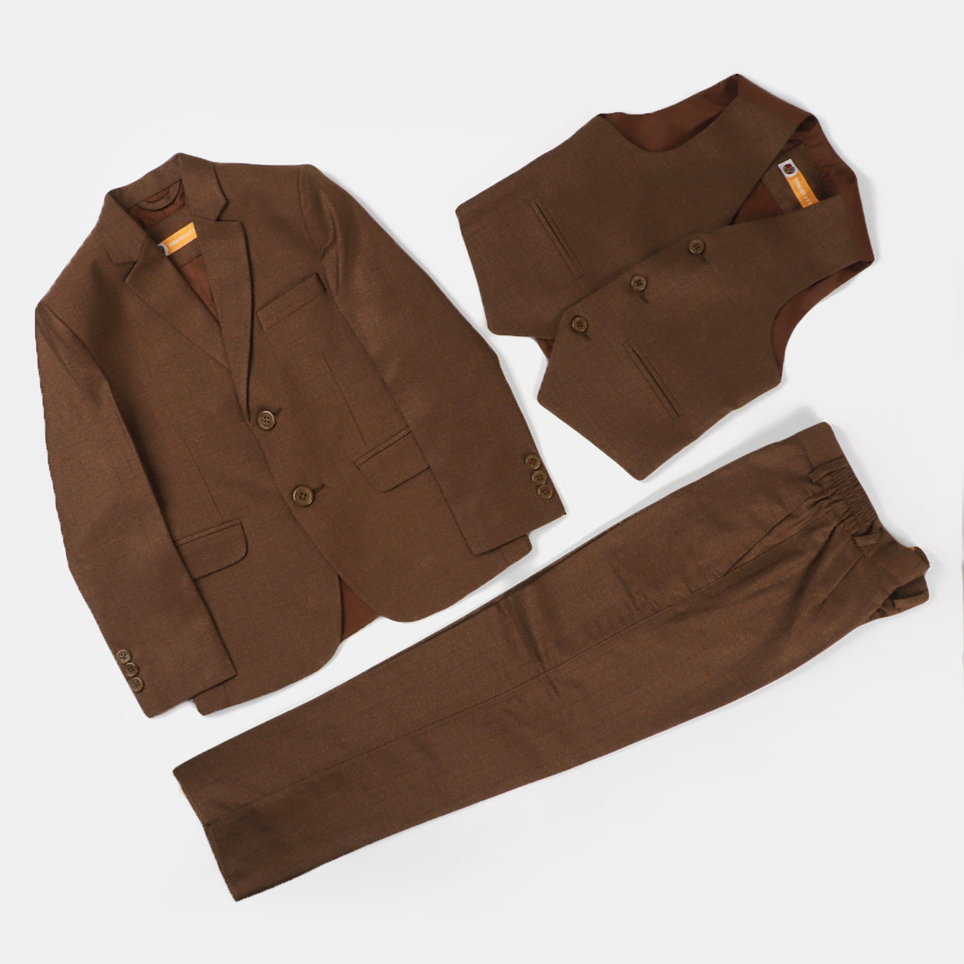 Boys Suit 3PCs- BROWN