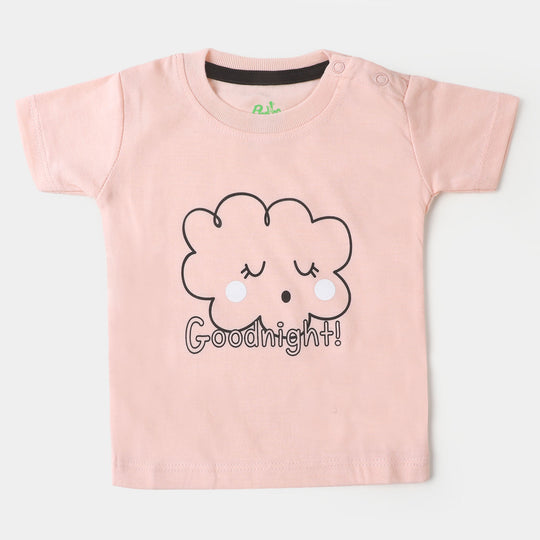 Infant Girls Knitted Night Suit Good Night - Scallop/S